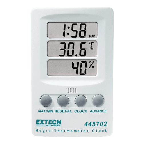 EXTECH 445702 TERMO - HIGRÓMETRO DIGITAL CON RELOJ