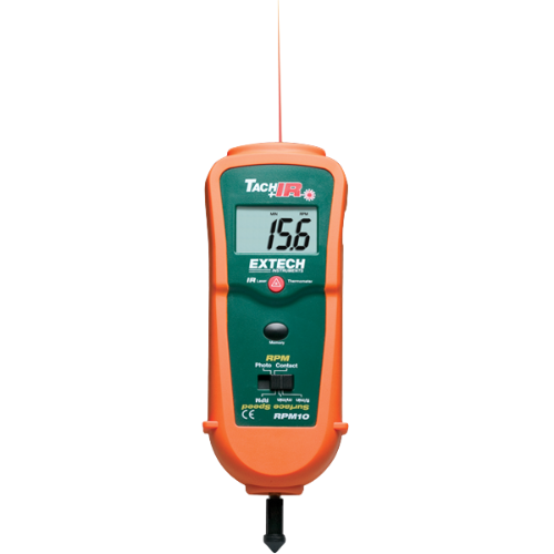 EXTECH RPM10 TACÓMETRO DE CONTACTO Y FOTOTACÓMETRO CON TERMÓMETRO DE IR INTEGRADO